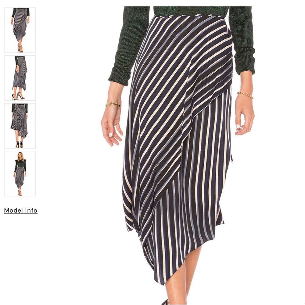 DIANE VON FURSTENBERG Draped Asymmetrical Midi Size US8